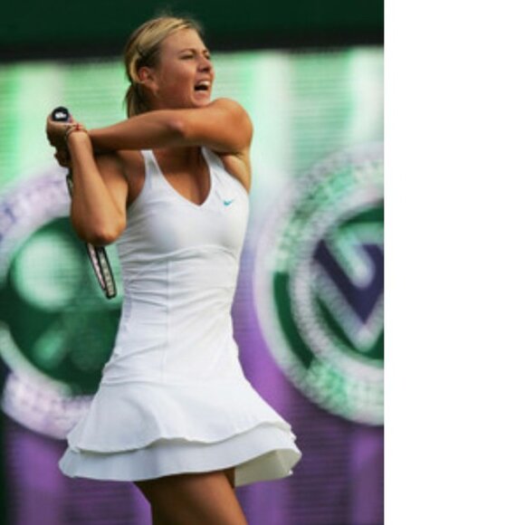 NWT Maria Sharapova Nike White Tennis Dress w/ Bra pleated skirt M Medium - Picture 14 of 16